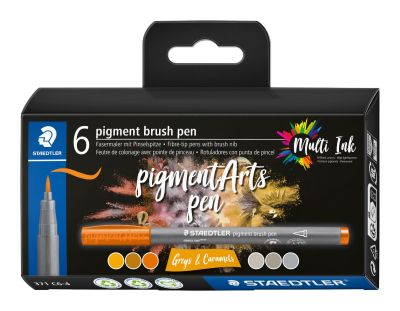 Маркери Staedtler Pigment Arts 371, 6 цвята, 371 c6-4
