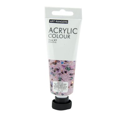 Акрилна боя Art Ranger, в тубичка 75 ml, брокатено сребрист