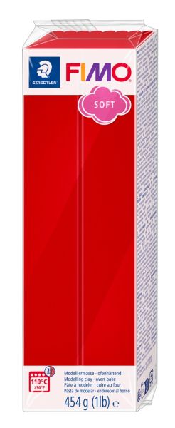 Полимерна глина Staedtler Fimo Soft, 454g, коледно червен 2