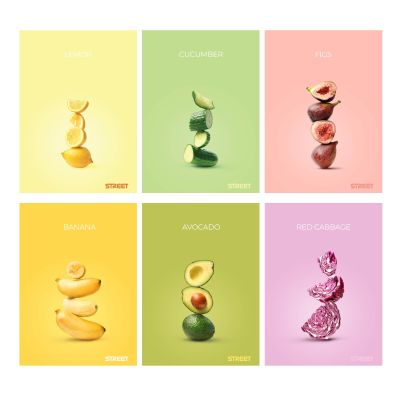 Тетрадка Street, А4, квадратчета, 54л, Fruit