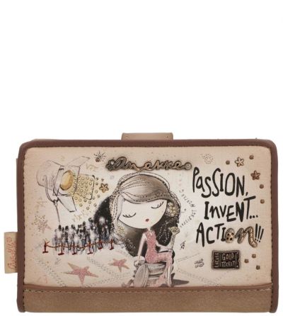 Портфейл Anekke Hollywood Studio Navy, 14x10x3 cm
