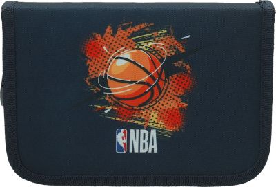Несесер NBA 1 цип, 2 прегради, празен, 21x4x14cm, син