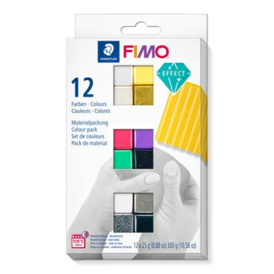 Комплект глина Staedtler Fimo Effect, 12 цвята х 25g