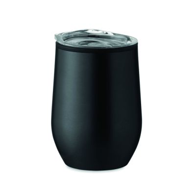 Метална чаша с капак, 350ml, черна