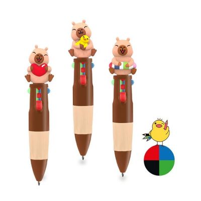 Многоцветна химикалка с фигурка Trendhaus Capybara