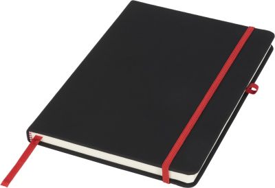 Бележник Noir medium, А5, 96л, чер/червен