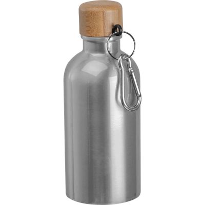 Метална бутилка за вода, 400ml, сива