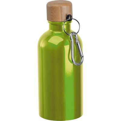 Метална бутилка за вода, 400ml, светлозелена