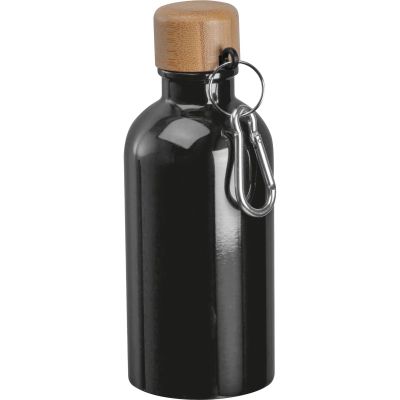 Метална бутилка за вода, 750ml, черна