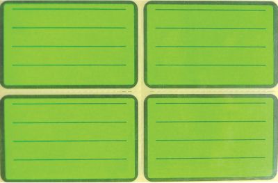 Етикети за тетрадка 47х73 mm,10л,40 бр, цвятанеонови