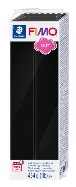 Полимерна глина Staedtler Fimo Soft, 454g, черна