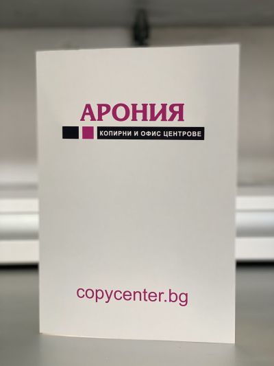 Папка-джоб бяла с печат