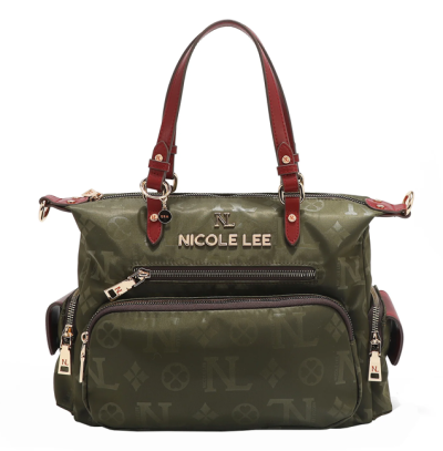 Чанта Nicole Lee, 30.4x26x11 cm, тъмнозелена
