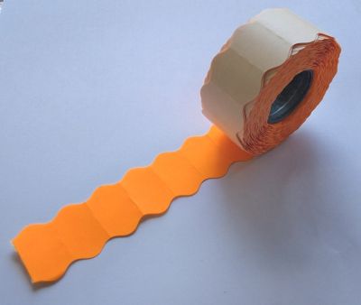 Етикети 26x12 mm за едноредови маркиращи клещи оранжеви