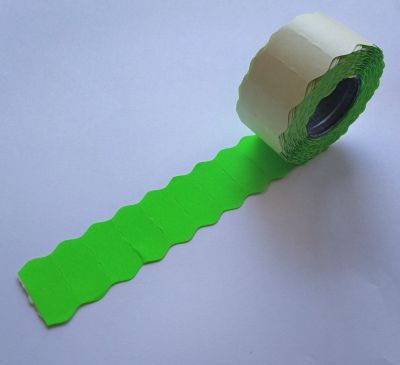 Етикети 26x12 mm за едноредови маркиращи клещи зелени