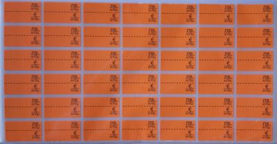 Етикети 17х30 mm,30л.,1260 бр,лв/евро, оранж