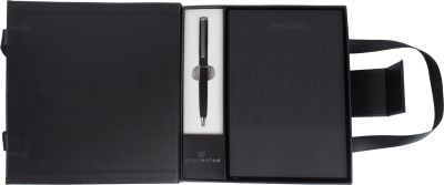 Комплект бележник А5 с химикалка Wellington Oxford, ЧЕРЕН