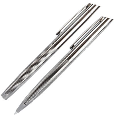 Комплект Wellington Liberty, химикалка и ролер, СРЕБРИСТ