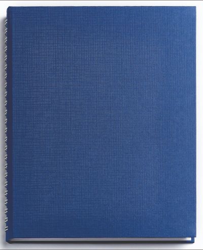 Бележник с полускрита спирала Бътерфлай, А5, син