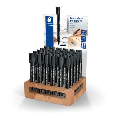 Дисплей маркери Staedtler Lumocolor 352 черни,30бр