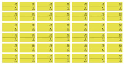 Етикети 17х30 mm,10л.,420 бр,лв/евро, жълти