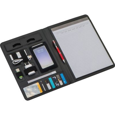 Папка за документи с блок листа А4, черна