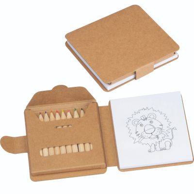 Комплект цветни моливи с книжка за оцветяване