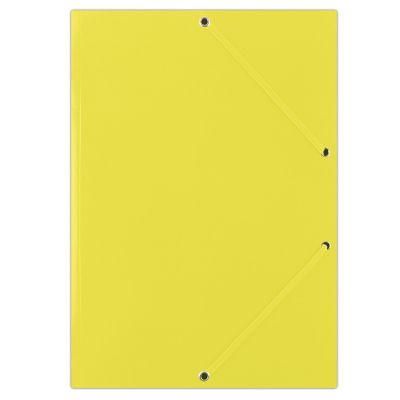 Картонена папка Donau с ластик 400g,3 капака,жълта