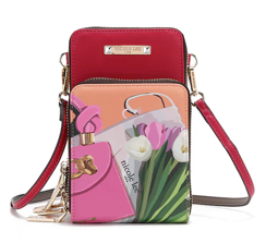 Чанта Nicole Lee, 10.5x18x6 cm, Violet Blossom