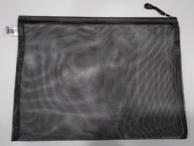 Папка с цип В4, мрежа, черна