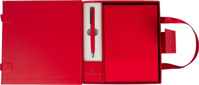 Комплект бележник А5 с х-ка Wellington Oxford, червен