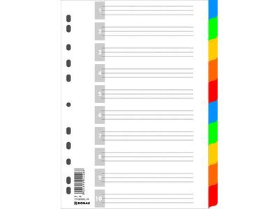 Разделители Donau, А4, PVC, 10 цвята