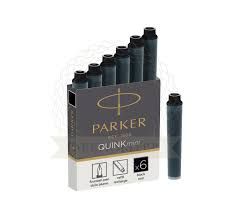 Патрончета Parker Z11 за писалка къси,опаковка 6, черен