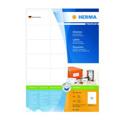 Eтикети Herma 4334, 25.4x16.9mm, 25л., (2800 броя)