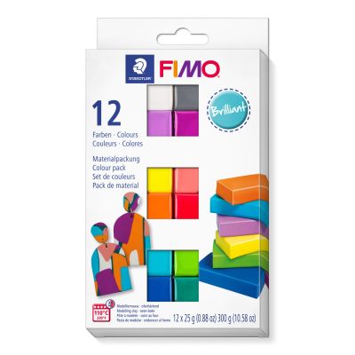 Комплект глина Staedtler Fimo Soft, 12цвята х 25g, Brilliant