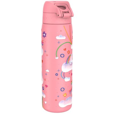 Бутилка за вода Ion8 Print, метална, 600ml, ЕДНОРОГ