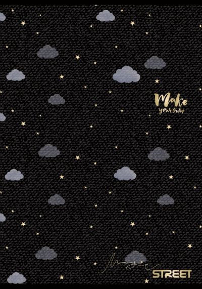 Тетрадка Street, А5, широки , 54листа , Black&Gold