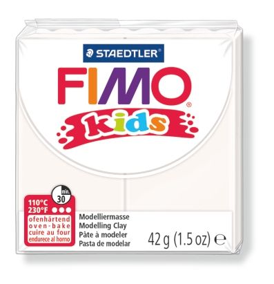 Полимерна глина Staedtler Fimo Kids,42g, бял 0
