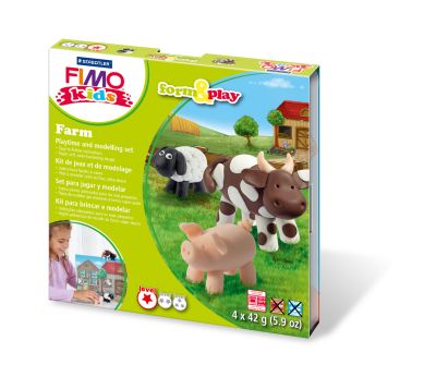 Комплект глина Staedtler Fimo Kids, 4x42g, Farm