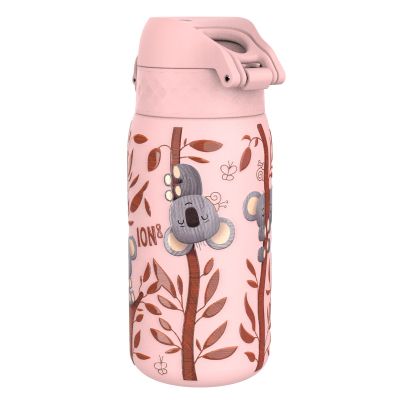 Бутилка за вода Ion8 Print, метална, 400ml, КОАЛА