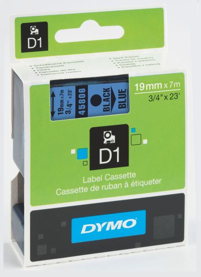 Етикети Dymo D1 Stand,19mmх7m,черен текст/жълт фон