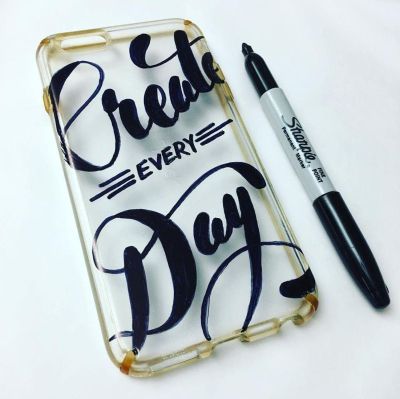 Перманентен маркер Sharpie Twin Tip, двувърх,черен
