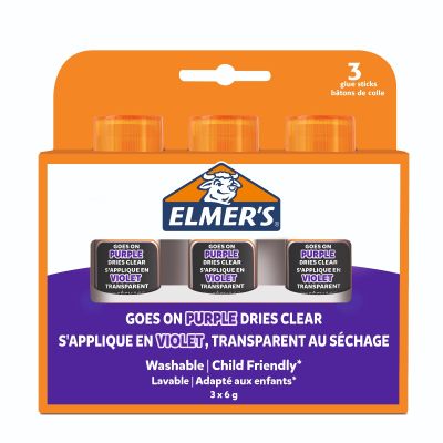 Сухо лепило Elmers Disappearing Purple, 3x6g