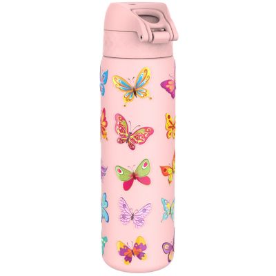 Бутилка за вода Ion8 Print, метална, 600ml, ПЕПЕРУДИ