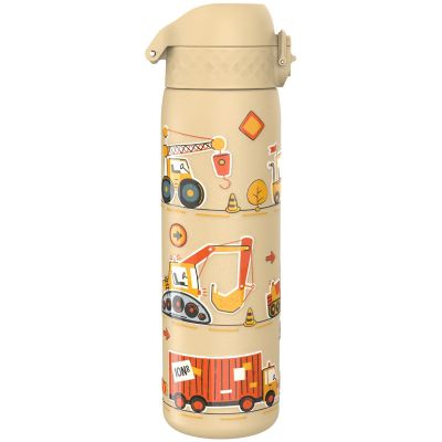 Бутилка за вода Ion8 Print, метална, 600ml, СТРОИТЕЛНИ МАШИНИ