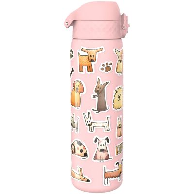 Бутилка за вода Ion8 Print, метална, 600ml, КУЧЕТА