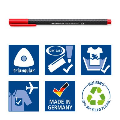 Комплект тънкописци Staedtler 334, 12 цвята