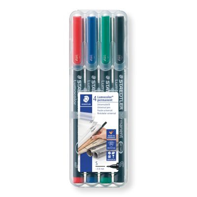 Комплект маркери Staedtler Lumocolor 313 OHP S, 4 цв