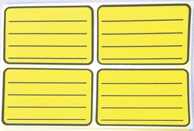 Етикети за тетрадка 47х73 mm,10л,40 бр, цвятанеонови