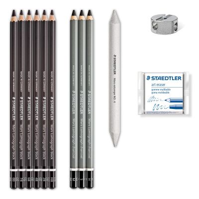 Комплект Staedtler Lumograph Charcoal, 12 части